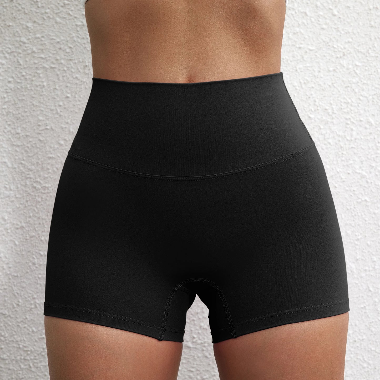 Women’s High-Waist Squat-Proof Fitness Shorts – Solid-Color Yoga, Running & Cycling Wear
