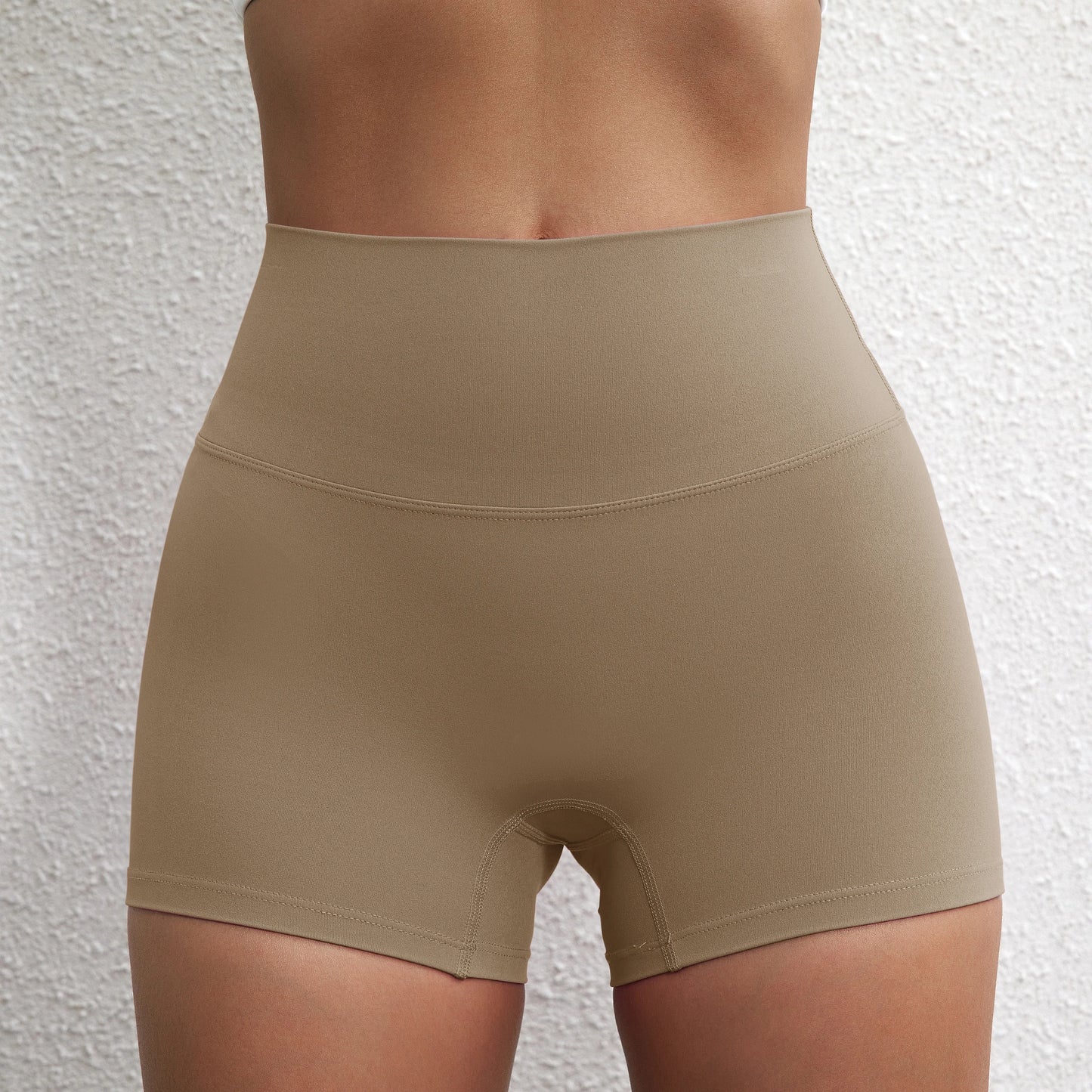 Women’s High-Waist Squat-Proof Fitness Shorts – Solid-Color Yoga, Running & Cycling Wear