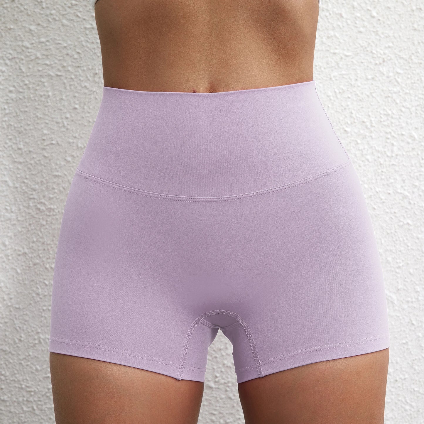 Women’s High-Waist Squat-Proof Fitness Shorts – Solid-Color Yoga, Running & Cycling Wear