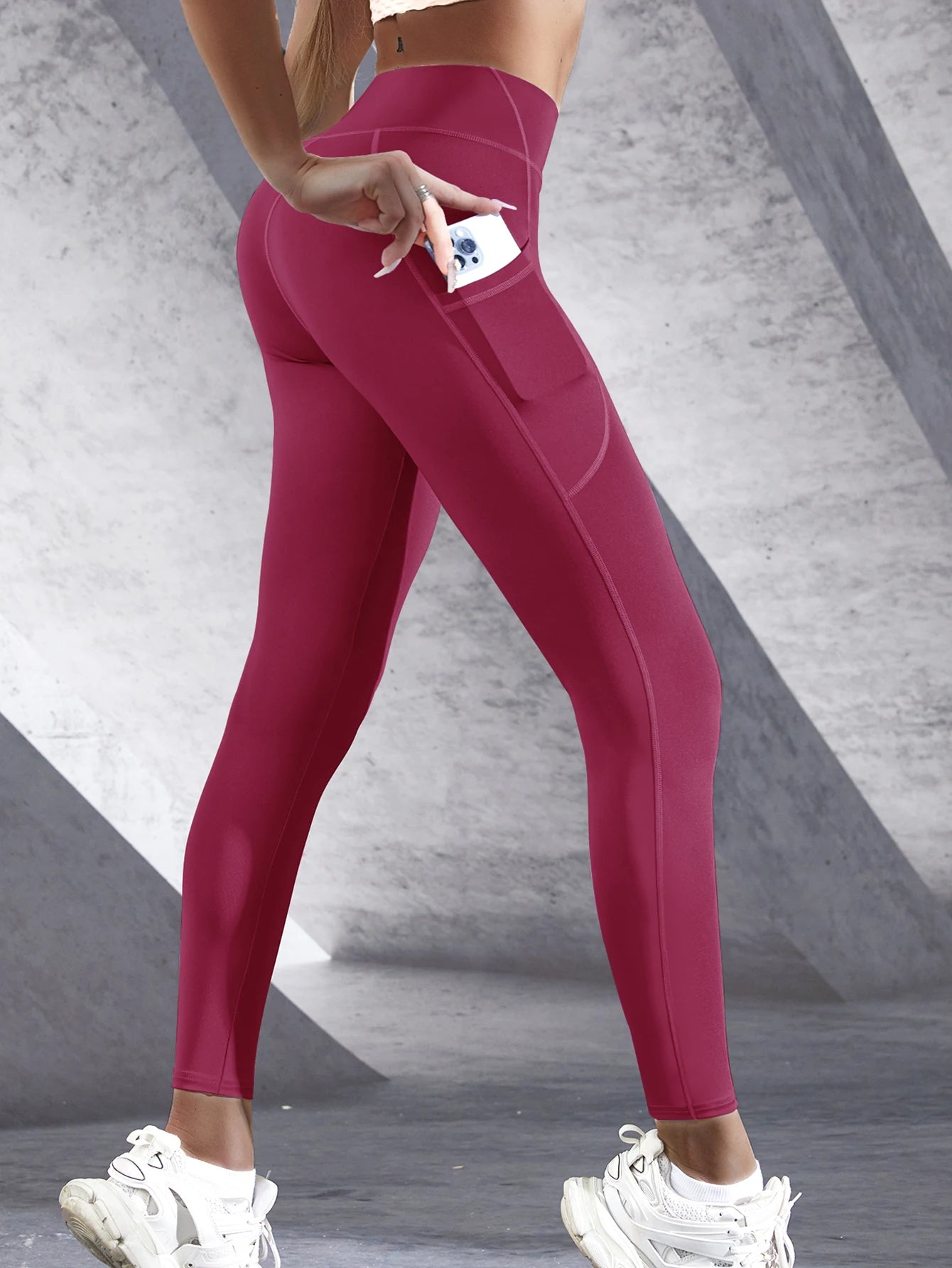Women’s High-Waist Pocketed Leggings – Stretch Yoga & Running Tights