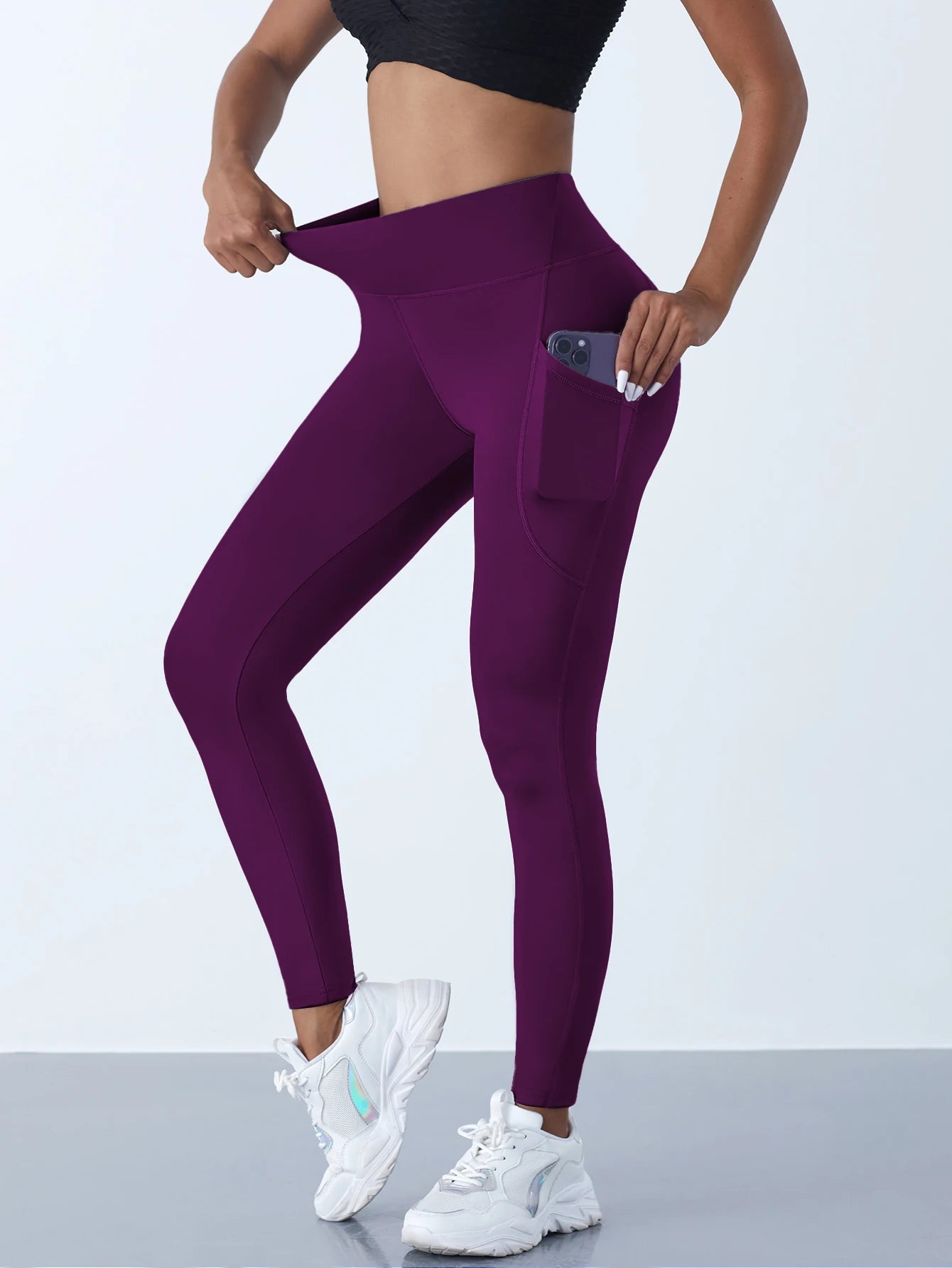 Women’s High-Waist Pocketed Leggings – Stretch Yoga & Running Tights