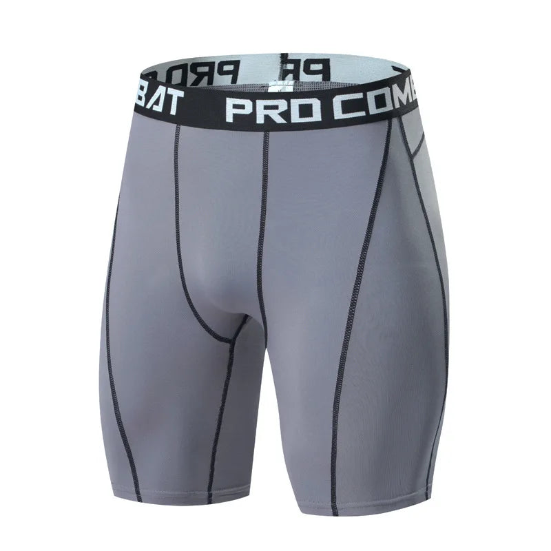 Men’s Slim-Fit Compression Shorts & Tights – Elastic Muscle Support for Gym, Running & Training