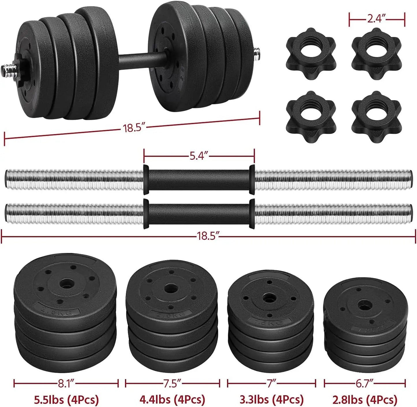 66LB Dumbbell Weight Set