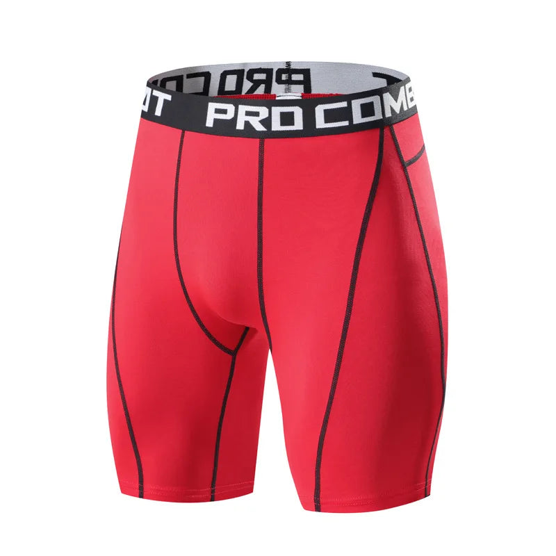 Men’s Slim-Fit Compression Shorts & Tights – Elastic Muscle Support for Gym, Running & Training