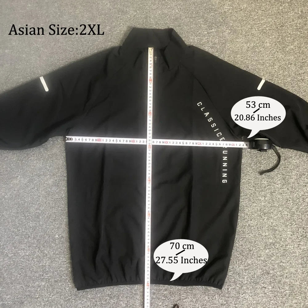 Men’s Running Jacket – Lightweight Zip-Up, Water-Resistant Training Sweatshirt