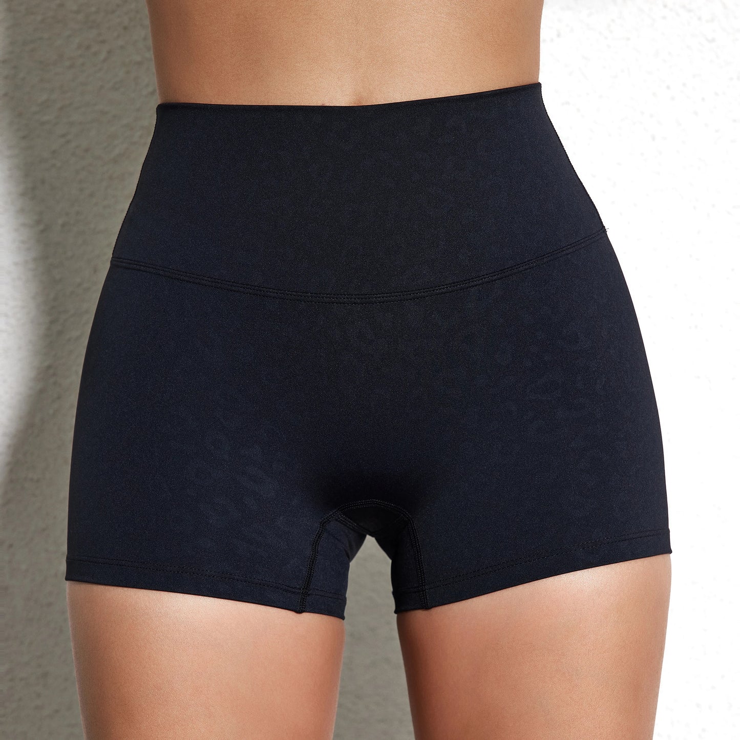 Women’s High-Waist Squat-Proof Fitness Shorts – Solid-Color Yoga, Running & Cycling Wear