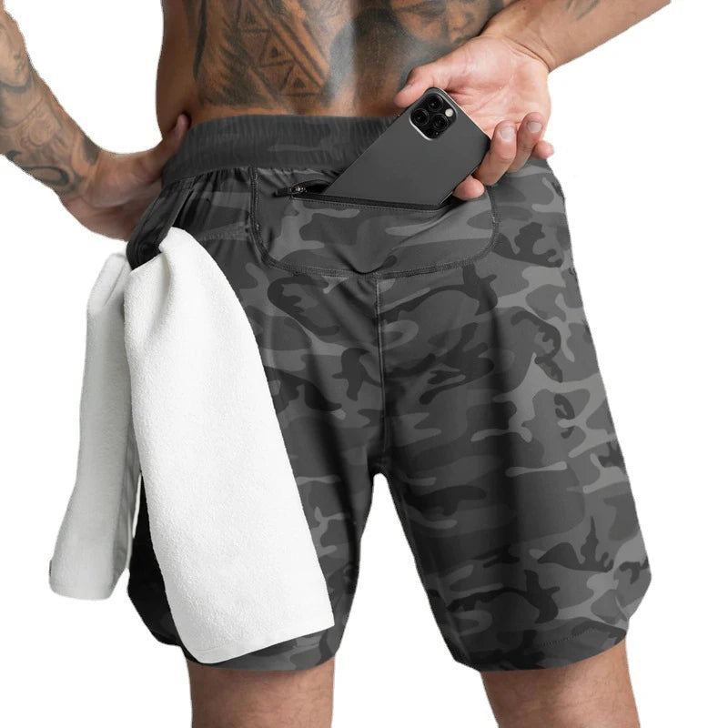 Men’s Single-Layer Woven Quick-Dry Running & Fitness Shorts