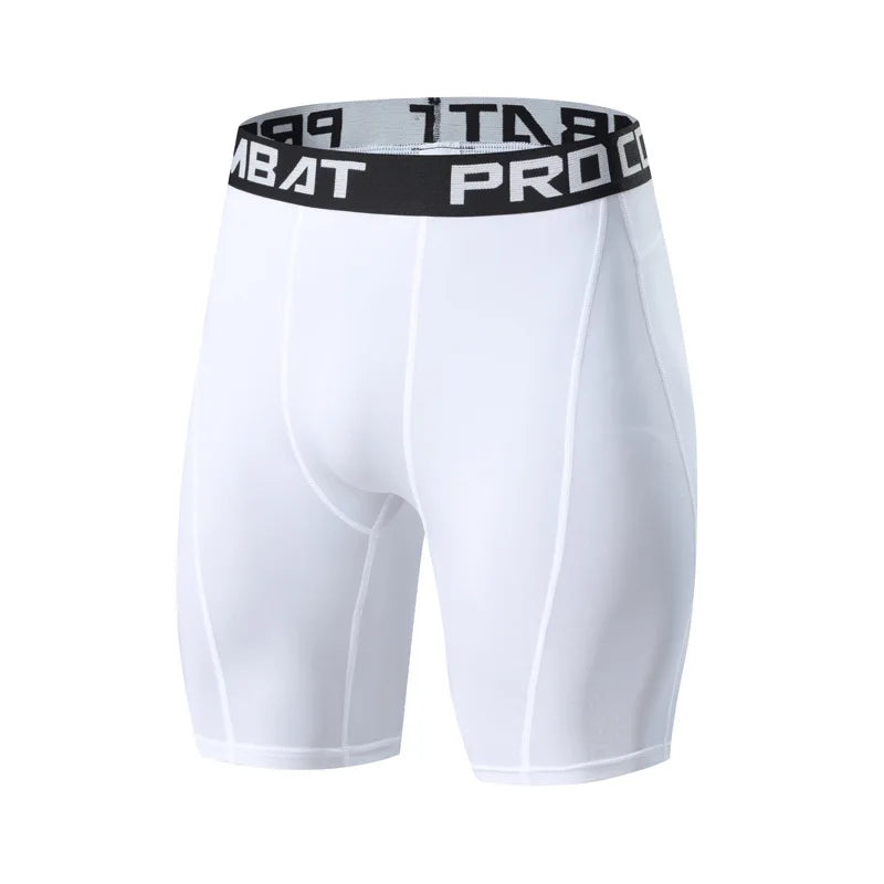 Men’s Slim-Fit Compression Shorts & Tights – Elastic Muscle Support for Gym, Running & Training