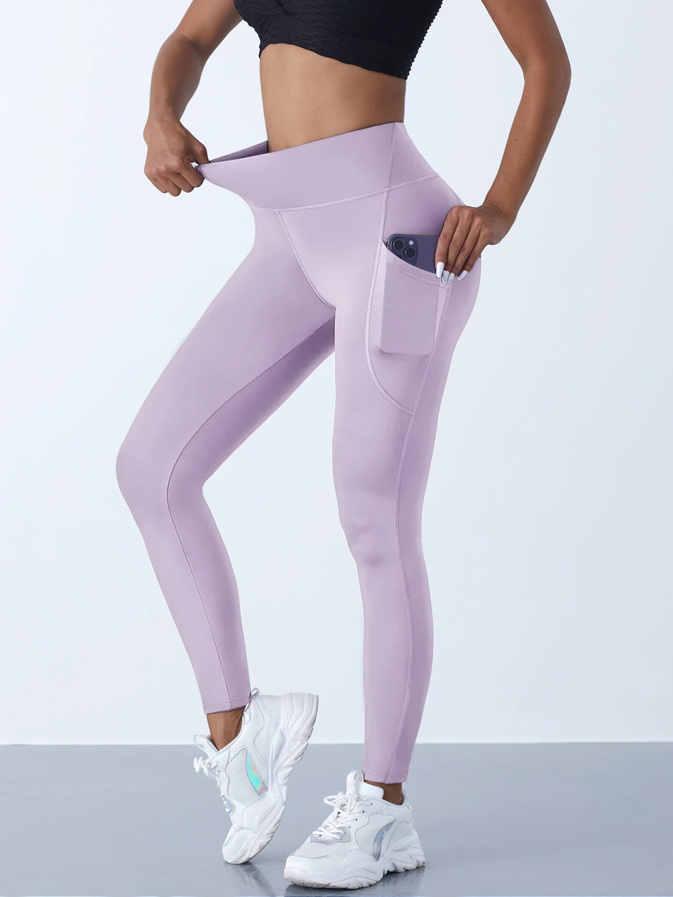 Women’s High-Waist Pocketed Leggings – Stretch Yoga & Running Tights