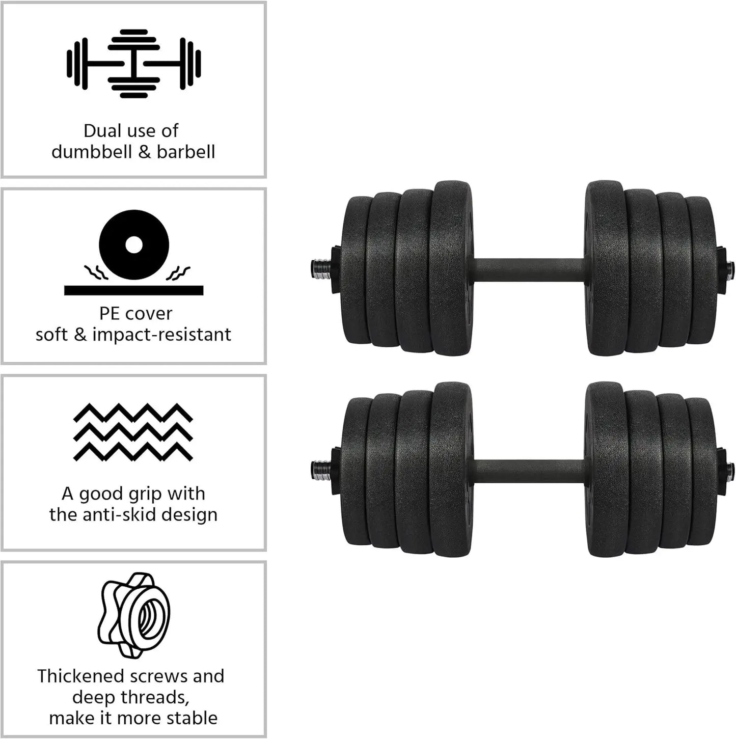 66LB Dumbbell Weight Set