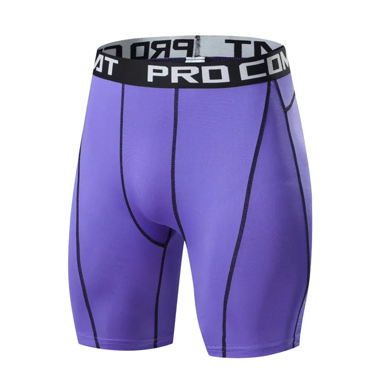 Men’s Slim-Fit Compression Shorts & Tights – Elastic Muscle Support for Gym, Running & Training