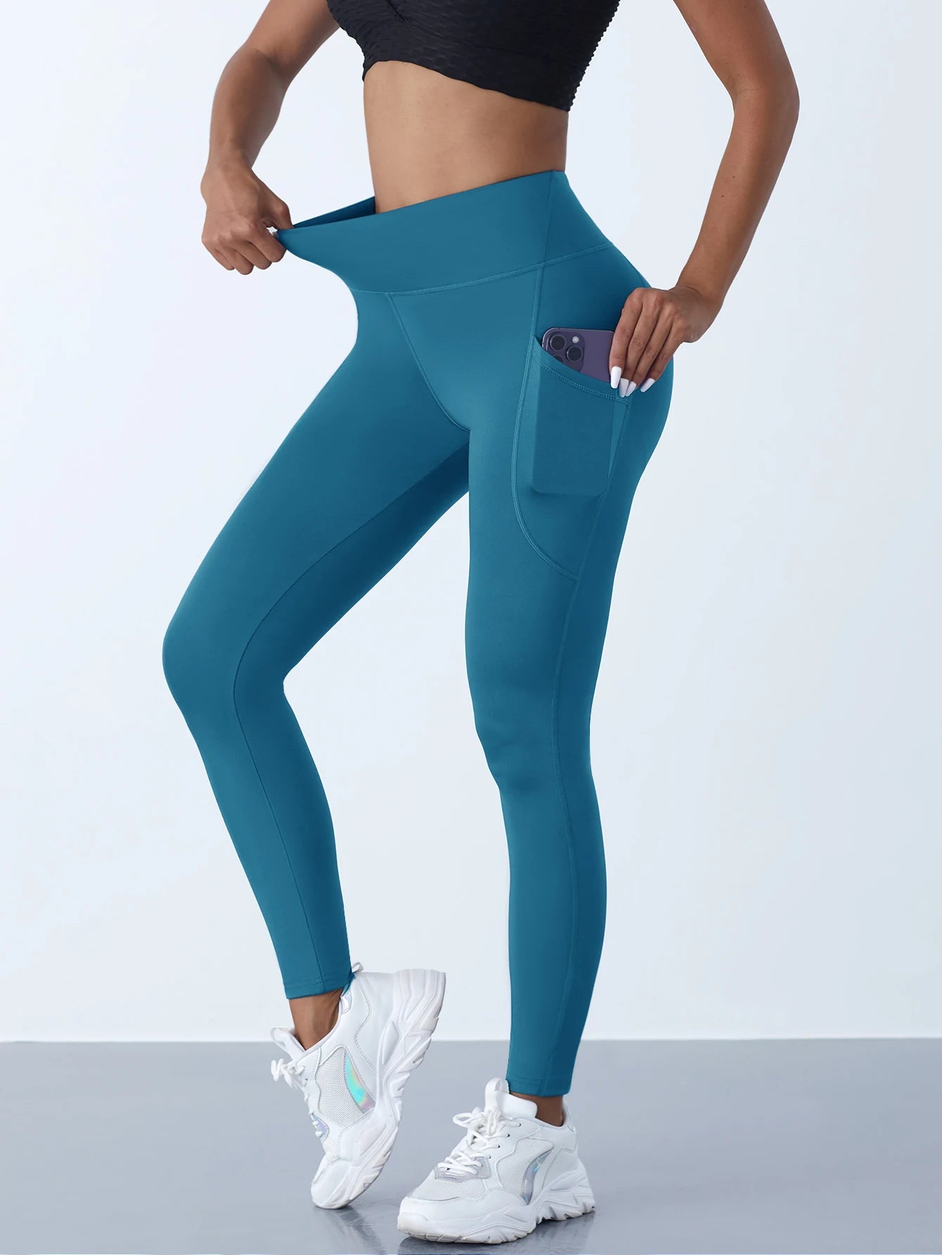 Women’s High-Waist Pocketed Leggings – Stretch Yoga & Running Tights