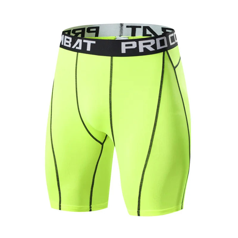 Men’s Slim-Fit Compression Shorts & Tights – Elastic Muscle Support for Gym, Running & Training