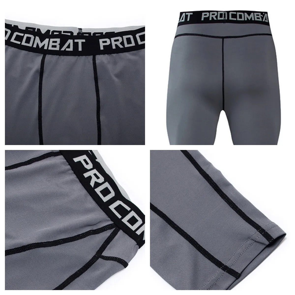 Men’s Slim-Fit Compression Shorts & Tights – Elastic Muscle Support for Gym, Running & Training