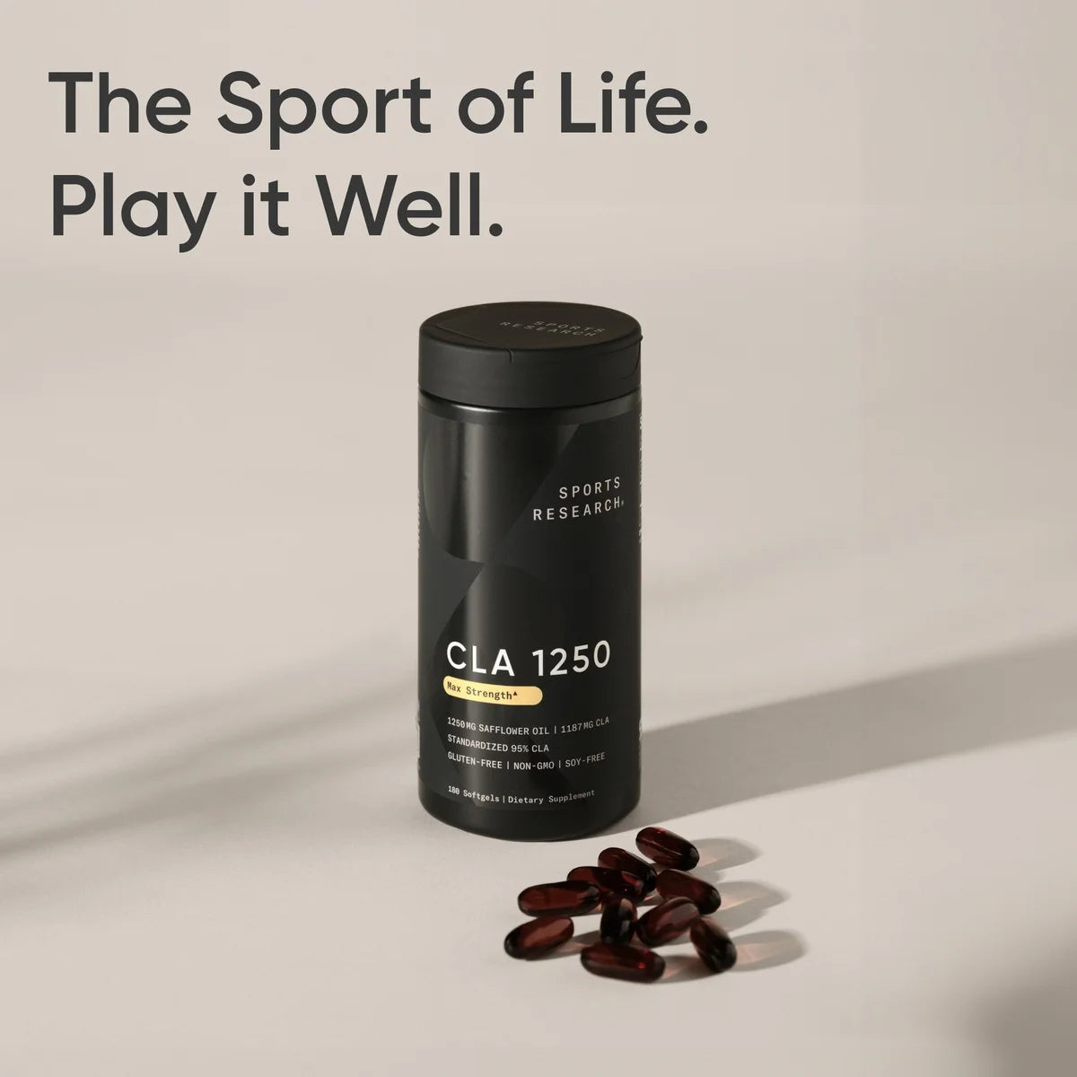 ® CLA 1250Mg Active Conjugated Linoleic Acid, Soy & Gluten Free (180 Softgels)