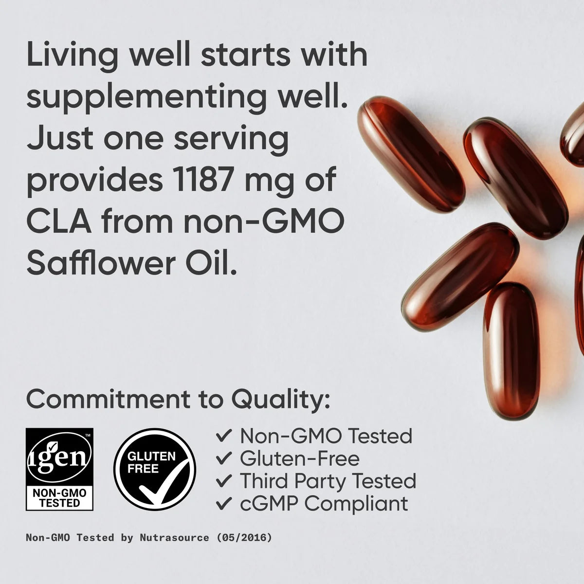 ® CLA 1250Mg Active Conjugated Linoleic Acid, Soy & Gluten Free (180 Softgels)