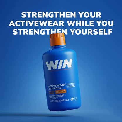 WIN Activewear Detergent - Active Fresh - 32Oz Bottle - Sports Detergent for Sweaty Workout Clothes and Team Uniforms