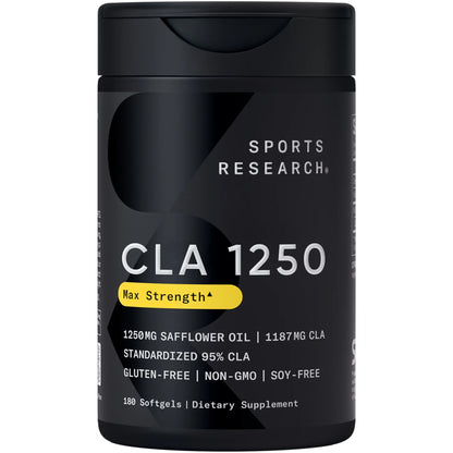 ® CLA 1250Mg Active Conjugated Linoleic Acid, Soy & Gluten Free (180 Softgels)