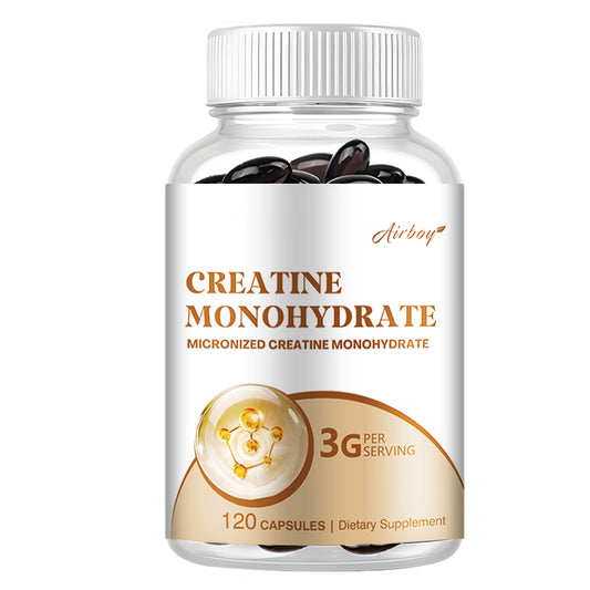 Creatine Monohydrate - Promotes Lean Muscle Growth, Increases Strength and Improves Athletic Performance - 120 Capsules