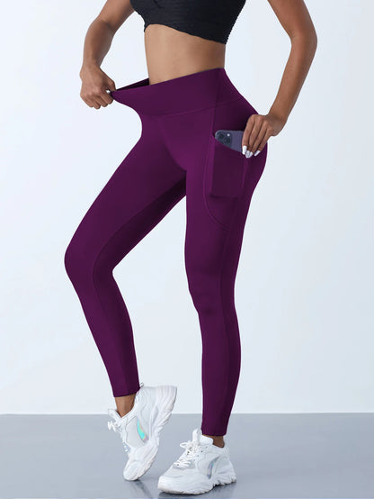 Women’s High-Waist Pocketed Leggings – Stretch Yoga & Running Tights