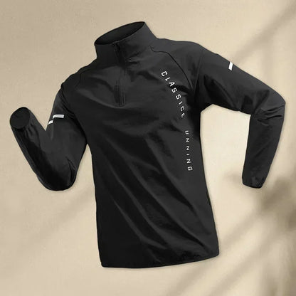 Men’s Running Jacket – Lightweight Zip-Up, Water-Resistant Training Sweatshirt
