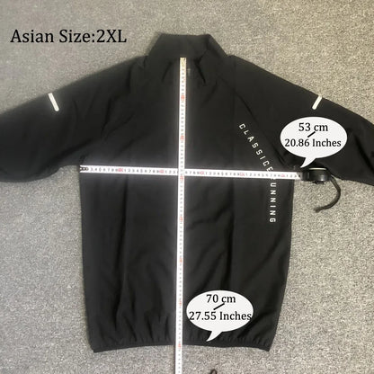 Men’s Running Jacket – Lightweight Zip-Up, Water-Resistant Training Sweatshirt