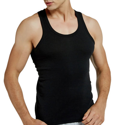 Men’s 100% Cotton Sleeveless Fitness Tank – Slim Fit Workout & Casual Undershirt (7 Colors)