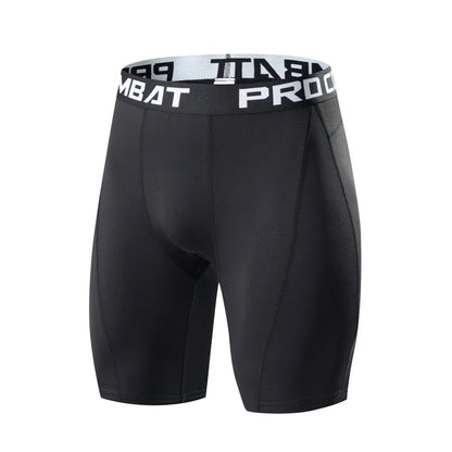 Men’s Slim-Fit Compression Shorts & Tights – Elastic Muscle Support for Gym, Running & Training
