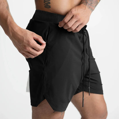 Men’s Single-Layer Woven Quick-Dry Running & Fitness Shorts