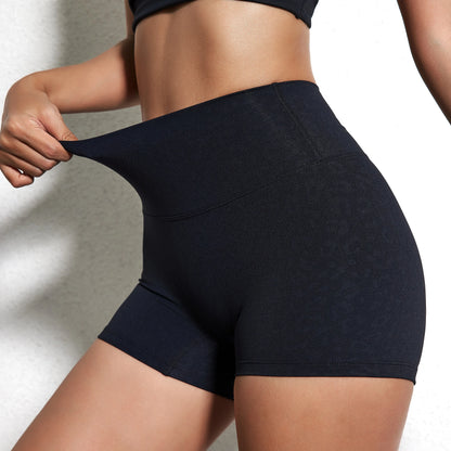 Women’s High-Waist Squat-Proof Fitness Shorts – Solid-Color Yoga, Running & Cycling Wear