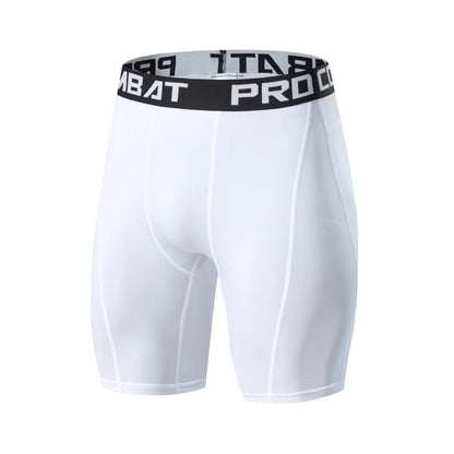 Men’s Slim-Fit Compression Shorts & Tights – Elastic Muscle Support for Gym, Running & Training