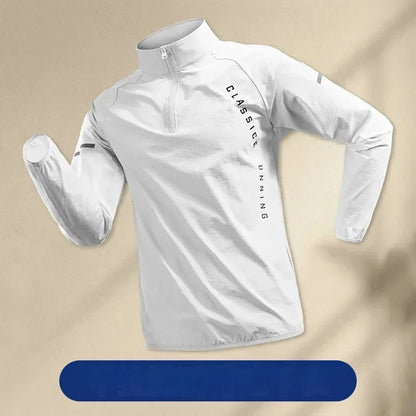 Men’s Running Jacket – Lightweight Zip-Up, Water-Resistant Training Sweatshirt