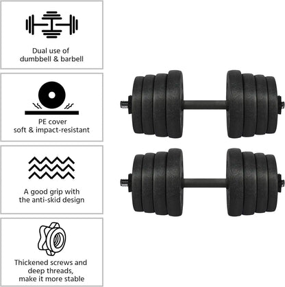 66LB Dumbbell Weight Set 