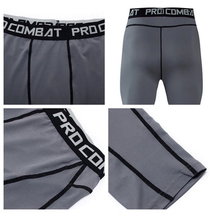 Men’s Slim-Fit Compression Shorts & Tights – Elastic Muscle Support for Gym, Running & Training