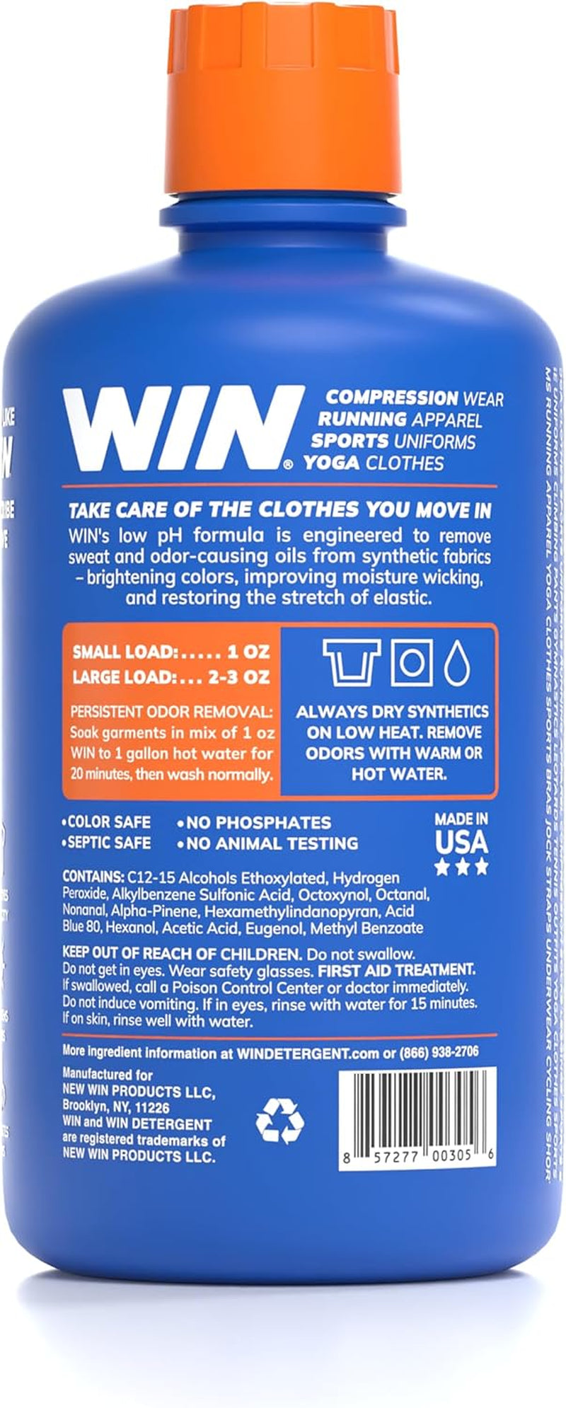 WIN Activewear Detergent - Active Fresh - 32Oz Bottle - Sports Detergent for Sweaty Workout Clothes and Team Uniforms