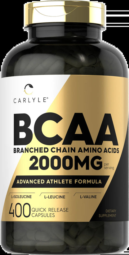 BCAA 2000Mg | 400 Capsules | Branch Chain Amino Acids | by